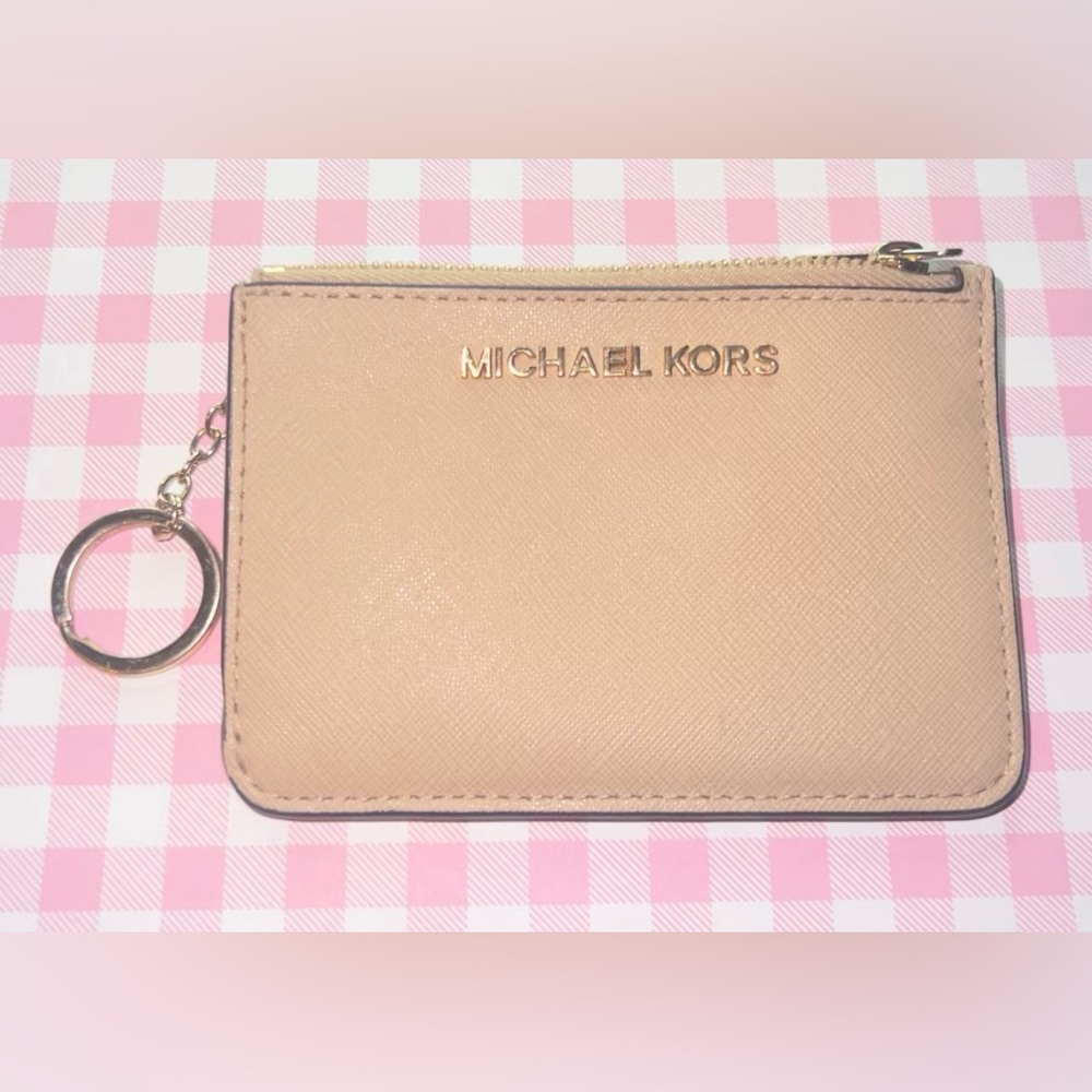 Michael Kors Jet Set Travel Small Top Zip Coin Pouch with ID Holder